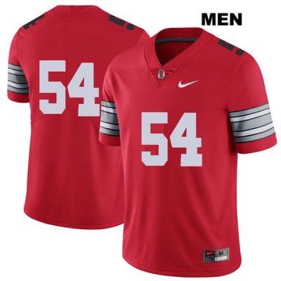 Men's NCAA Ohio State Buckeyes Matthew Jones #54 College Stitched 2018 Spring Game No Name Authentic Nike Red Football Jersey KA20O53NM